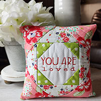 ITH Embroidery Mini Pillow You are Loved